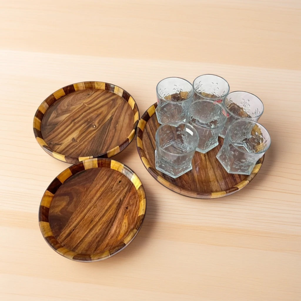 Wooden Plate Set