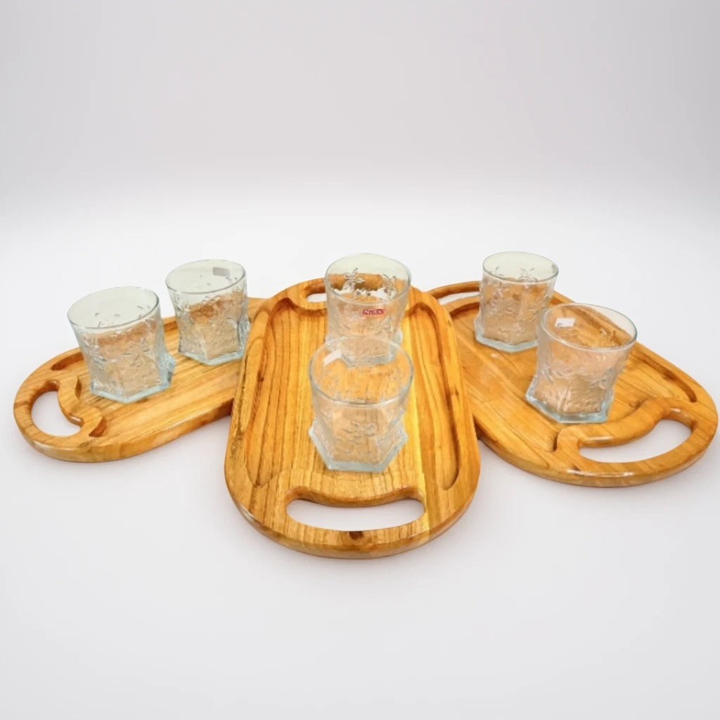 Pure Wooden Tray Set