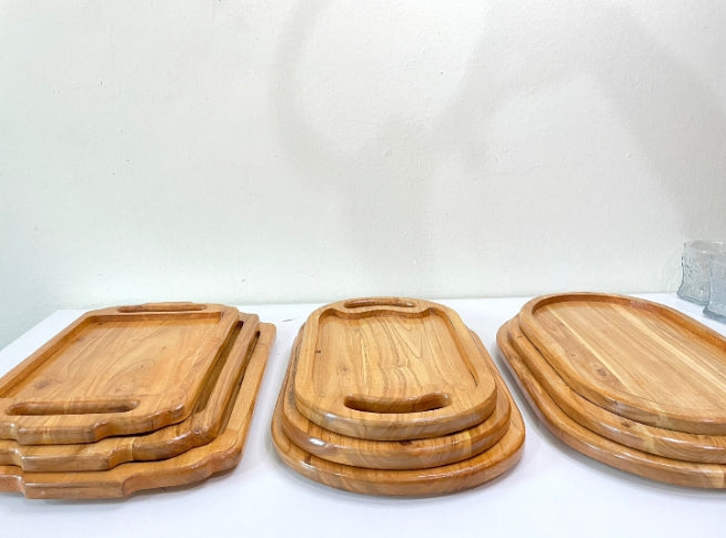 Pure Wooden Tray Set