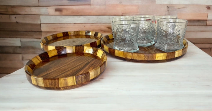 Wooden Plate Set