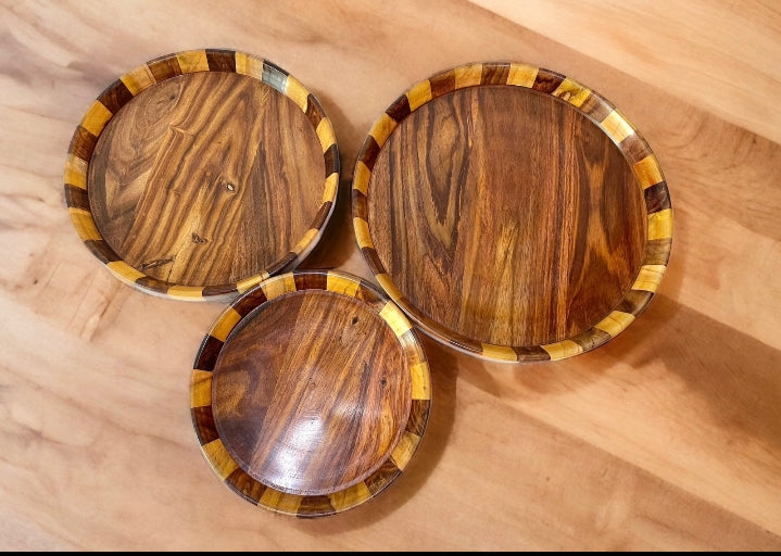 Wooden Plate Set