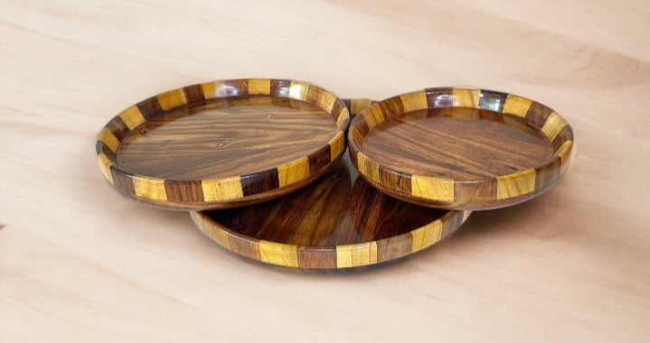 Wooden Plate Set