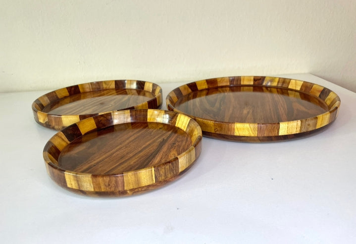 Wooden Plate Set