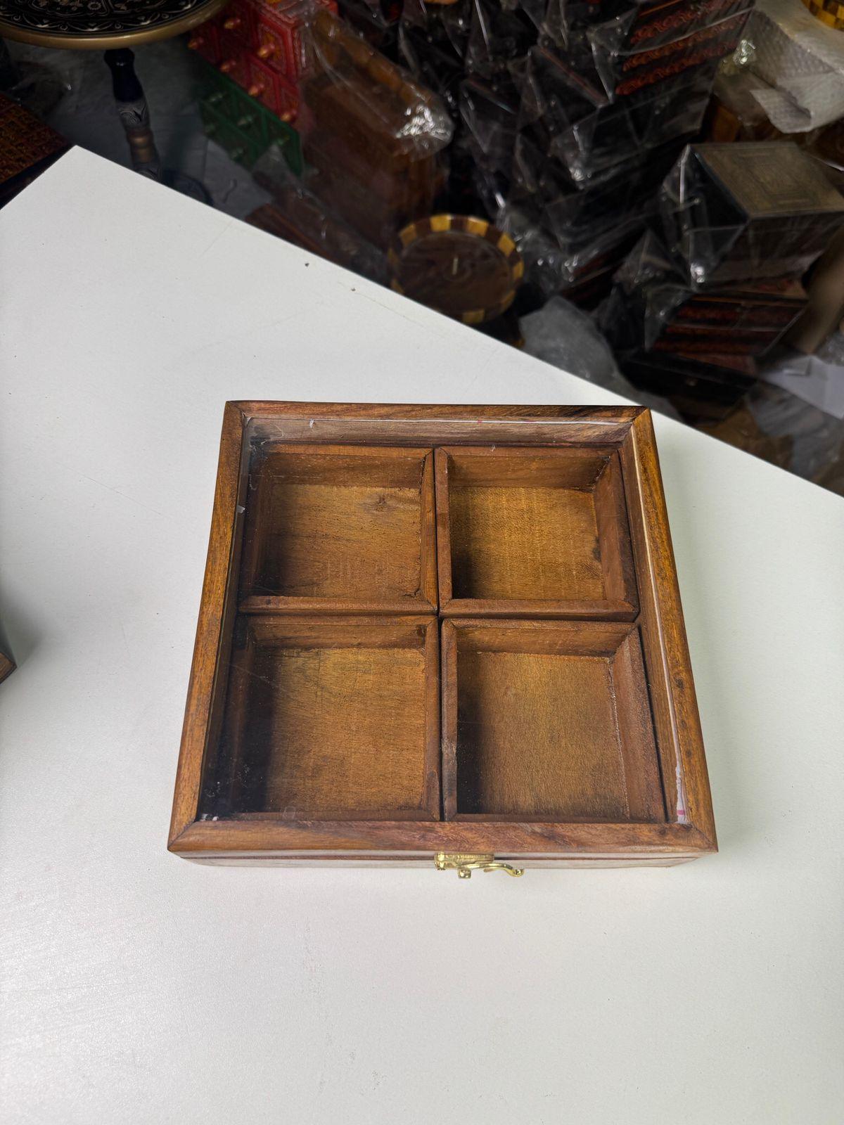 Wooden Spice & Dry Fruit Box