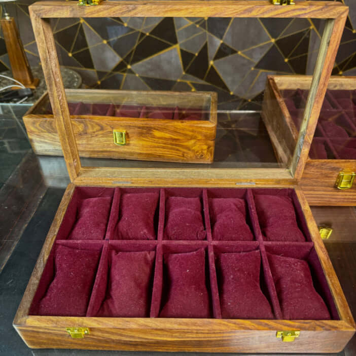 Luxury wooden watch box for men, 10slots,handcrafted and premium quality